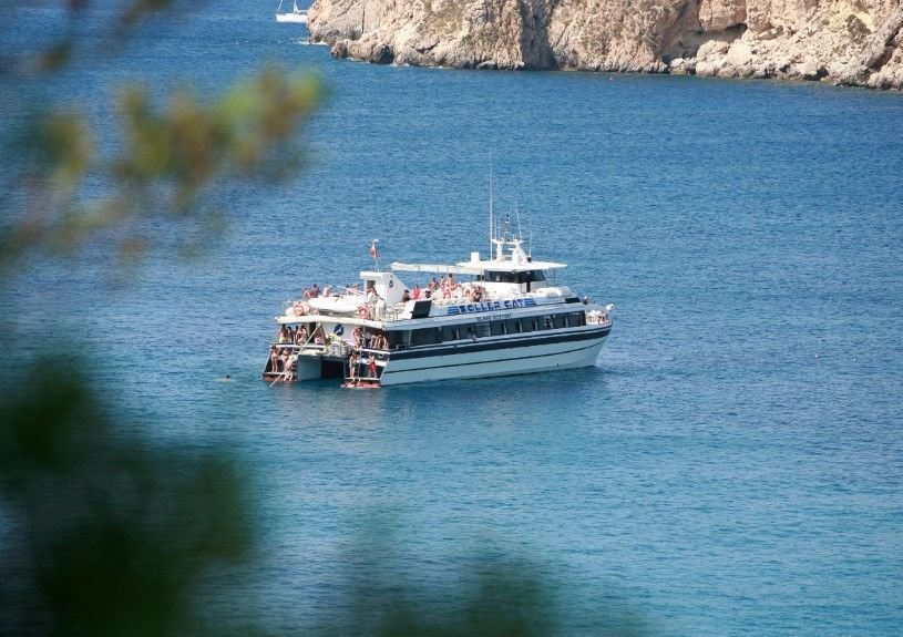 Boat departing from Palma